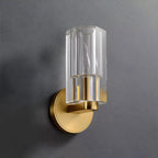 Mini applique murale cylindrique en cristal doré, moderne et élégante