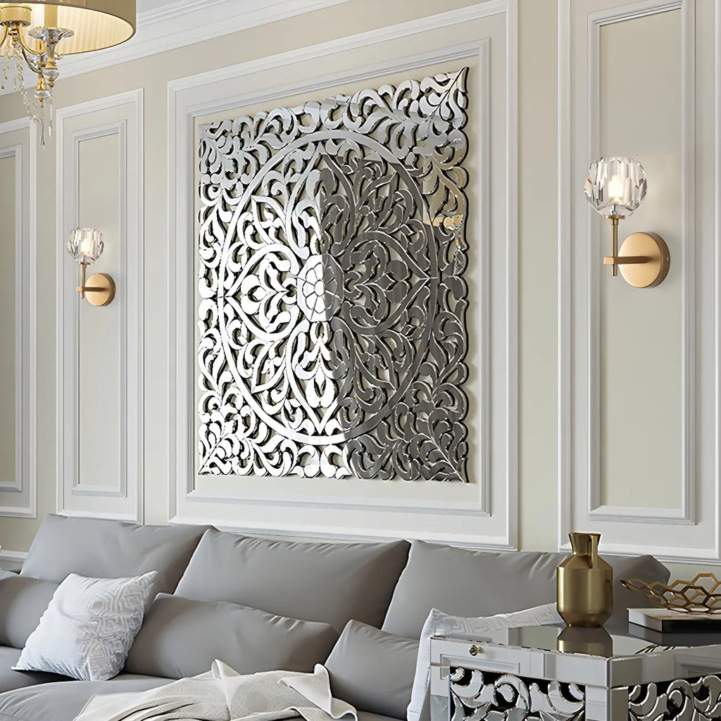 Applique murale moderne en cristal doré pour salle de bain