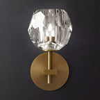 Applique murale moderne en cristal doré pour salle de bain