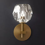 Applique murale moderne en cristal doré pour salle de bain