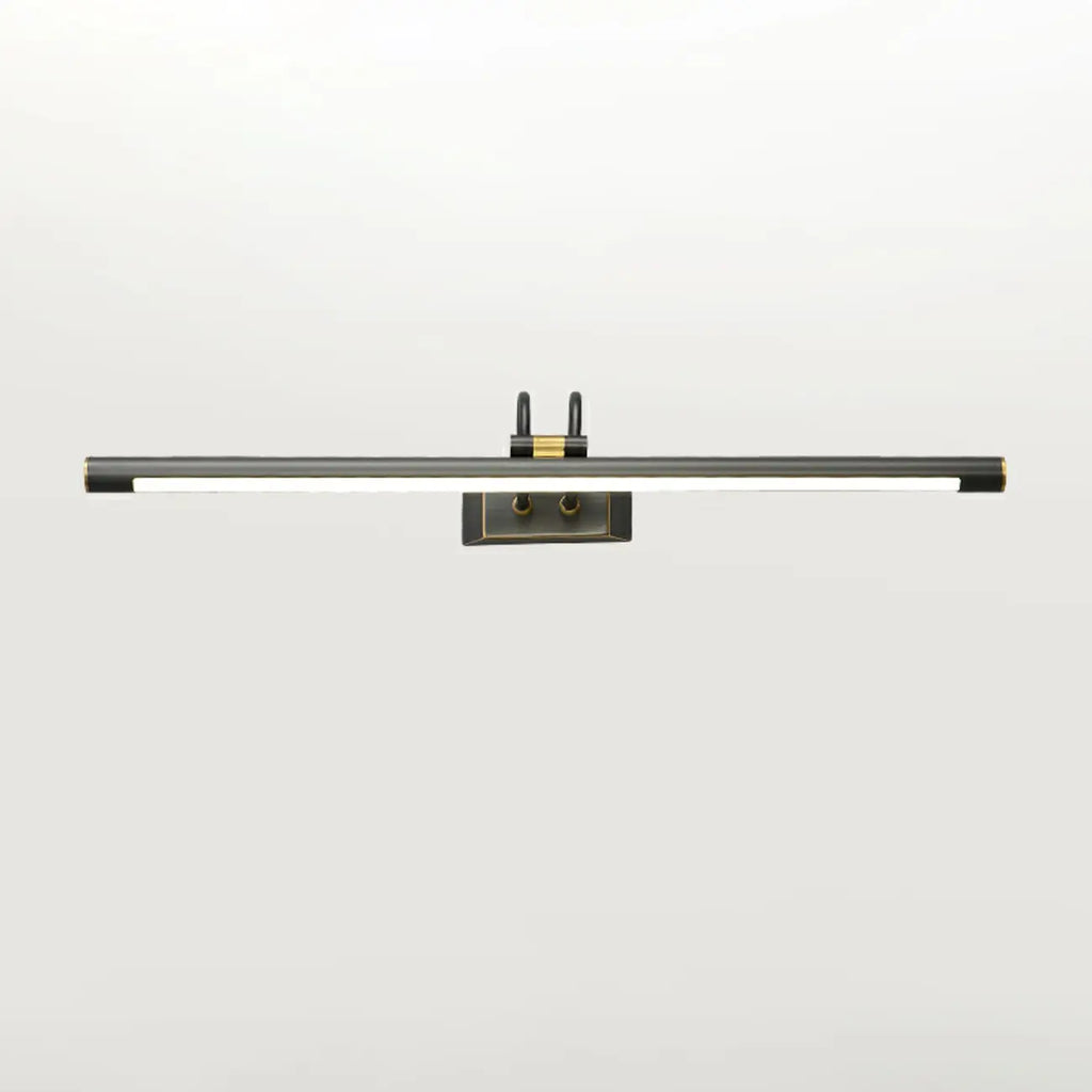 Applique murale classique en tube métallique avec LED intégrée pour salle de bain