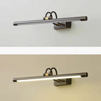 Applique murale classique en tube métallique avec LED intégrée pour salle de bain