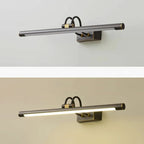 Applique murale classique en tube métallique avec LED intégrée pour salle de bain