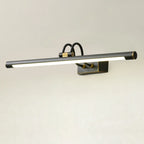 Applique murale classique en tube métallique avec LED intégrée pour salle de bain