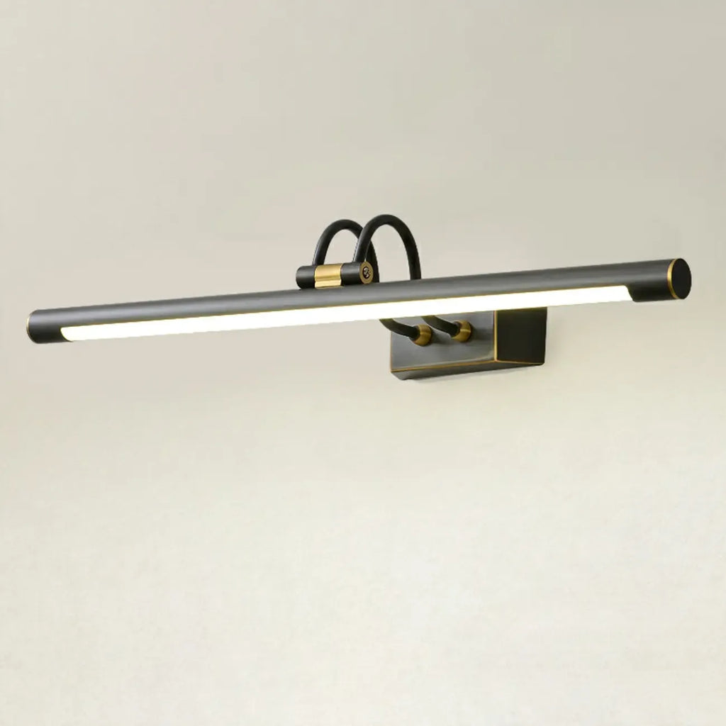 Applique murale classique en tube métallique avec LED intégrée pour salle de bain
