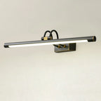 Applique murale classique en tube métallique avec LED intégrée pour salle de bain