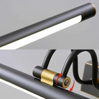 Applique murale classique en tube métallique avec LED intégrée pour salle de bain