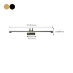 Applique murale classique en tube métallique avec LED intégrée pour salle de bain