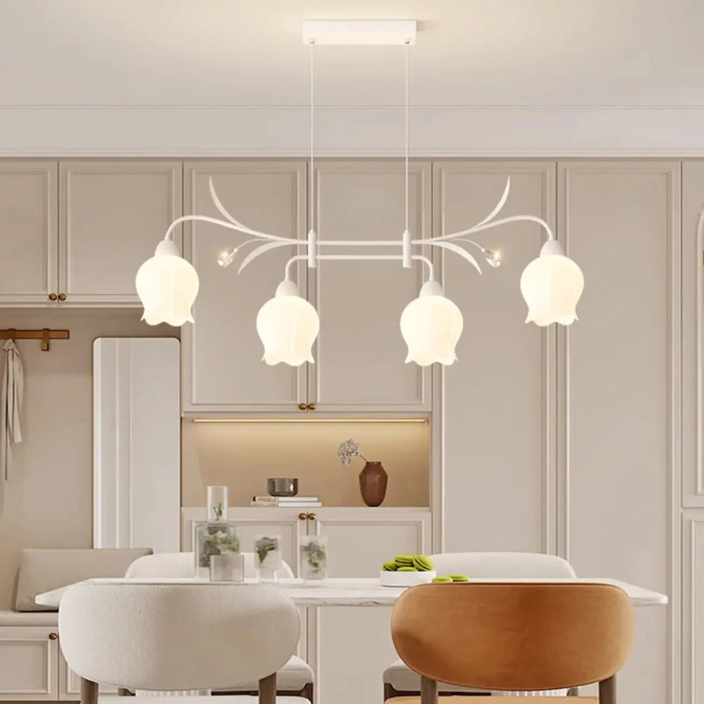 Suspension moderne en verre vert de grande taille pour îlot de cuisine