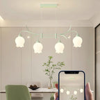 Suspension moderne en verre vert de grande taille pour îlot de cuisine