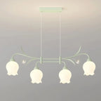 Suspension moderne en verre vert de grande taille pour îlot de cuisine