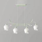 Suspension moderne en verre vert de grande taille pour îlot de cuisine