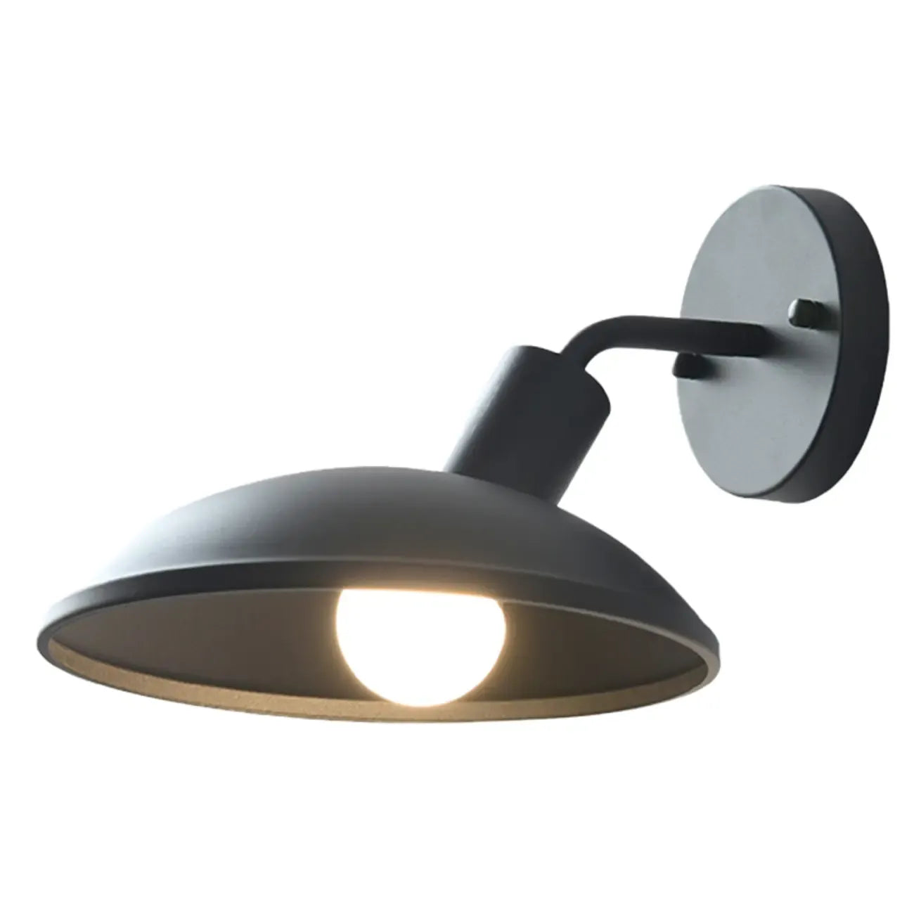 Mini applique murale extérieure moderne en métal noir à LED