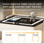 Table de chevet avec tiroir de rangement et chargeur sans fil LED