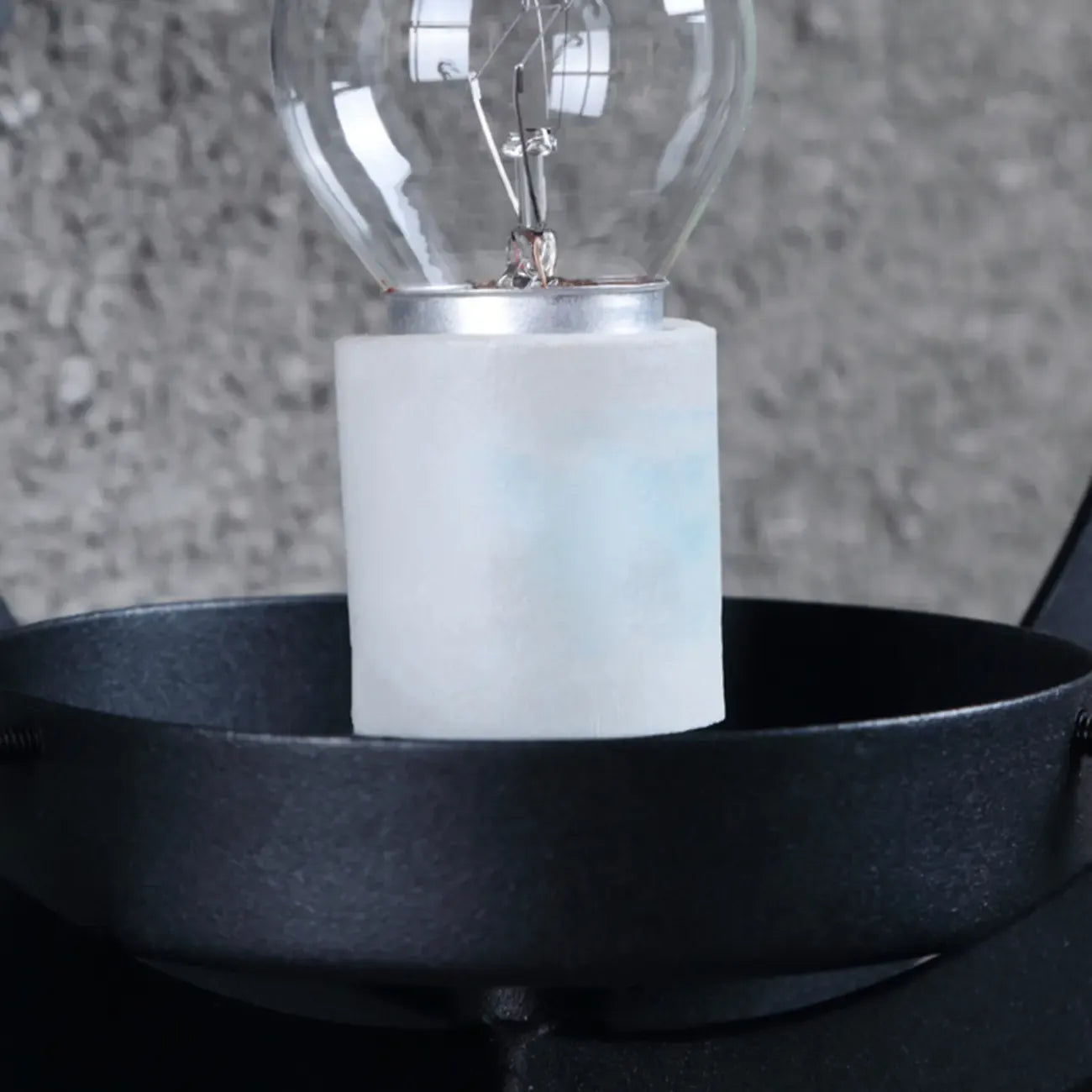 Mini applique murale extérieure industrielle en métal, cylindre en verre blanc, LED