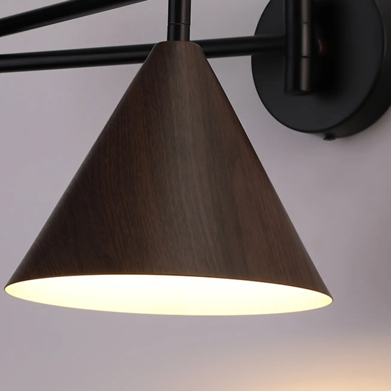 18 Lampade da parete a braccio orientabile piccole da comodino con paralume in legno