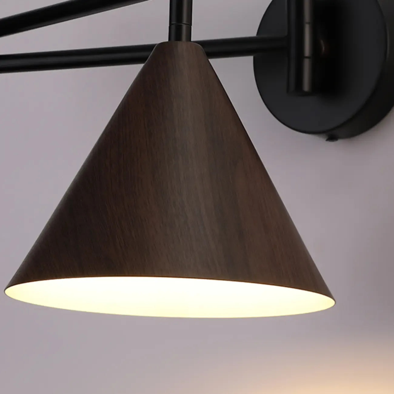 18 Lampade da parete a braccio orientabile piccole da comodino con paralume in legno