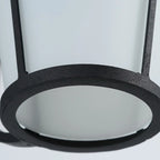 Mini applique murale extérieure industrielle en métal, lanterne cylindrique en verre