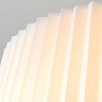Lustre tambour classique en métal blanc réglable
