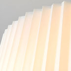 Lustre tambour classique en métal blanc réglable