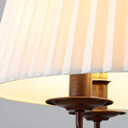 Lustre tambour classique en métal blanc réglable