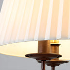 Lustre tambour classique en métal blanc réglable