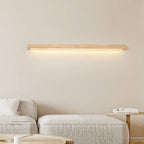 Applique murale LED linéaire minimaliste en bois pour intérieur