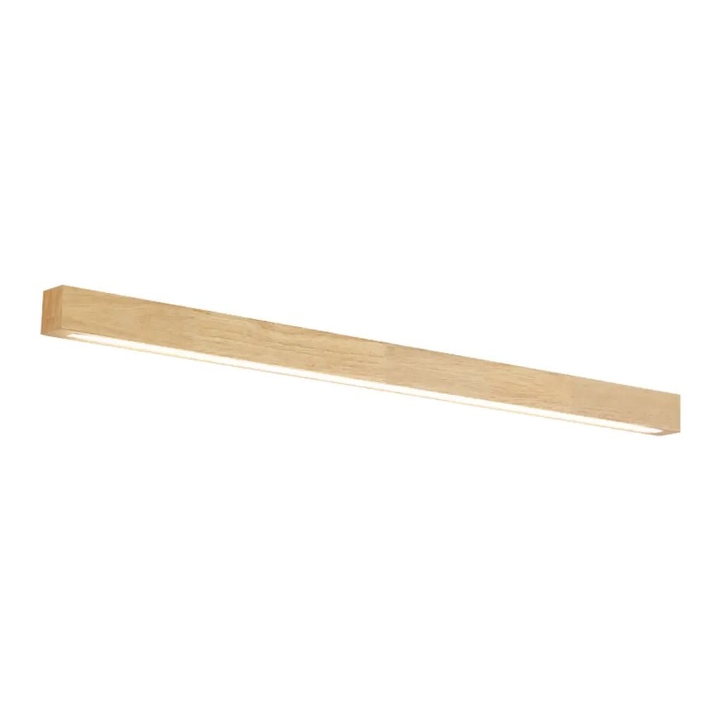 Applique murale LED linéaire minimaliste en bois pour intérieur