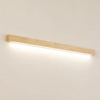 Applique murale LED linéaire minimaliste en bois pour intérieur