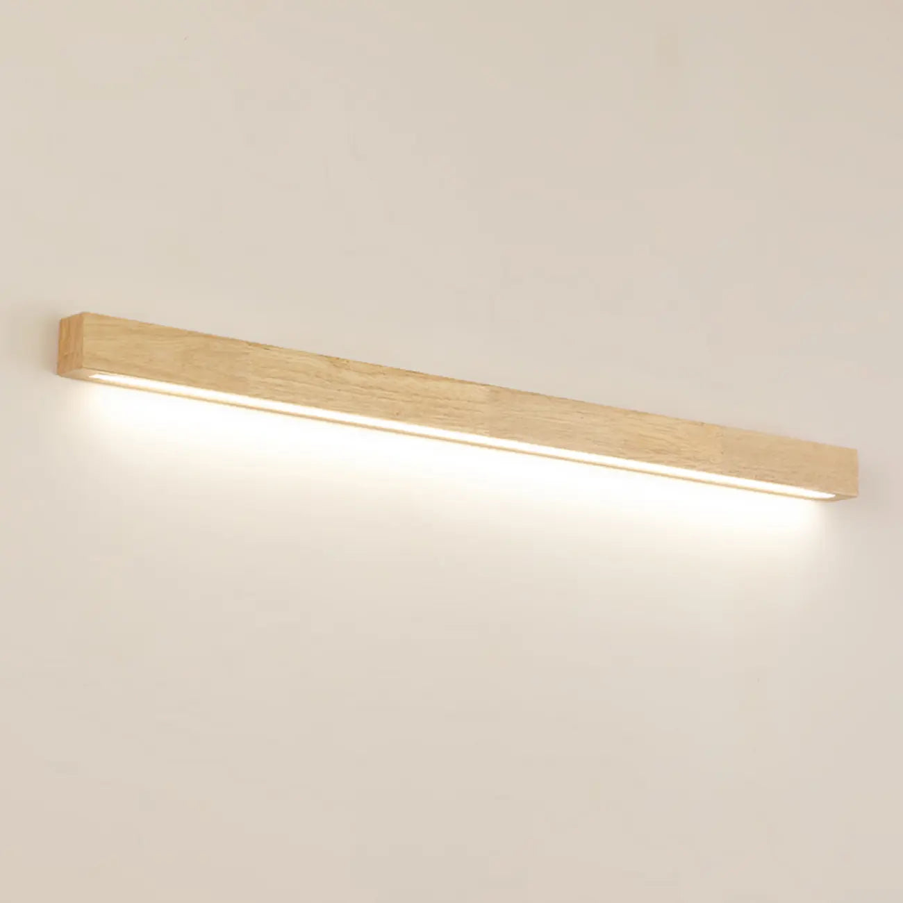 Applique murale LED linéaire minimaliste en bois pour intérieur