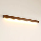 Applique murale LED linéaire minimaliste en bois pour intérieur
