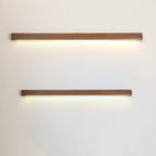 Applique murale LED linéaire minimaliste en bois pour intérieur