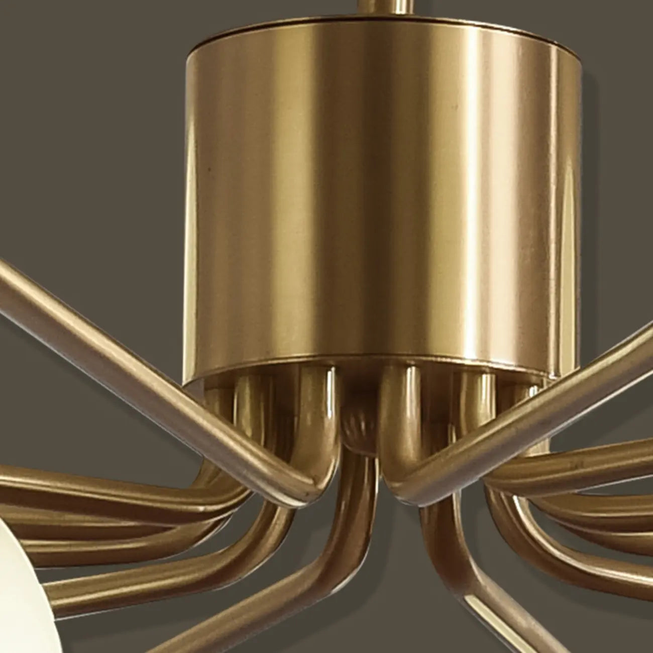 Lampadario Sputnik a globo in vetro moderno in ottone regolabile