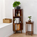 Armoire de rangement d'angle moderne en bois brun pour la maison