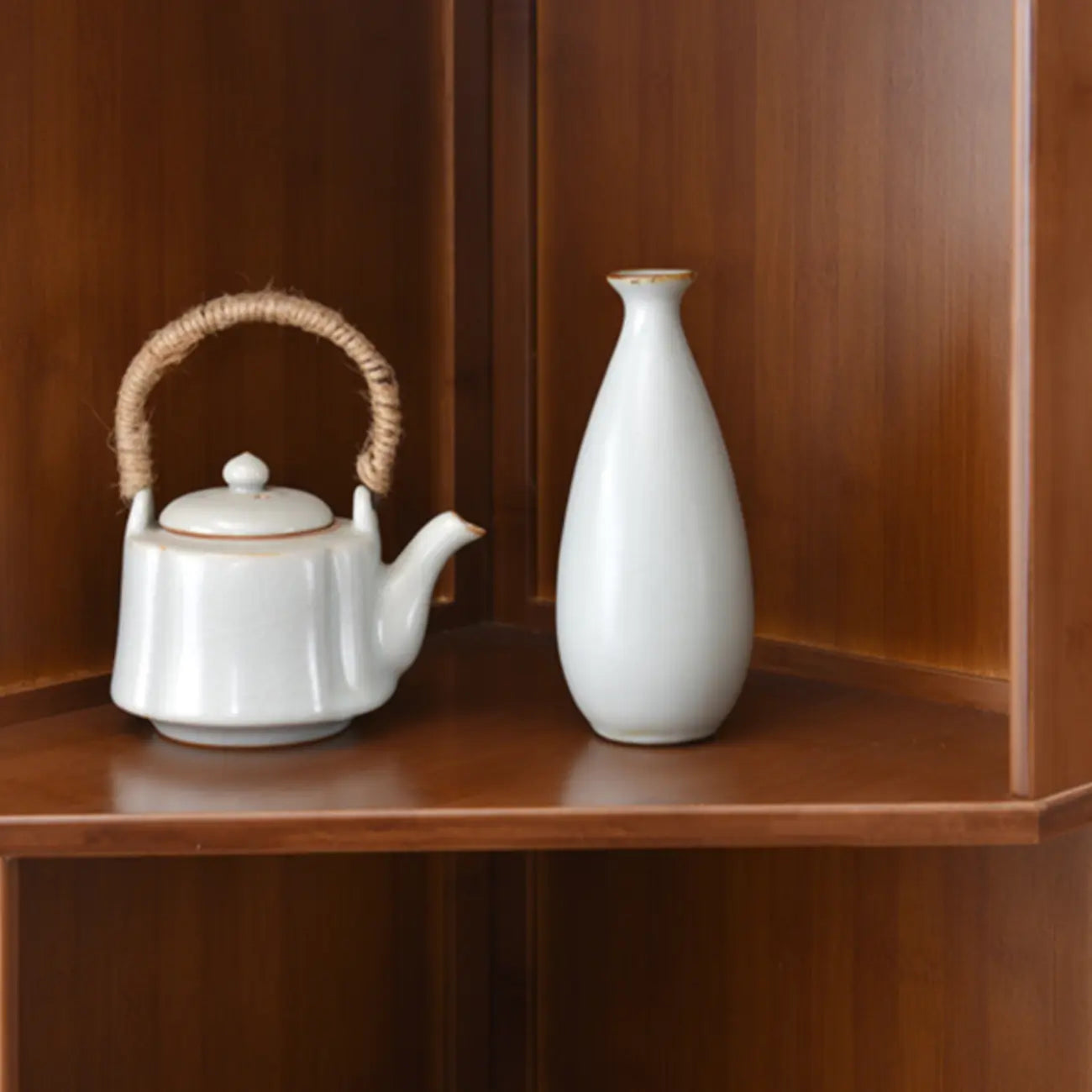 Armoire de rangement d'angle moderne en bois brun pour la maison