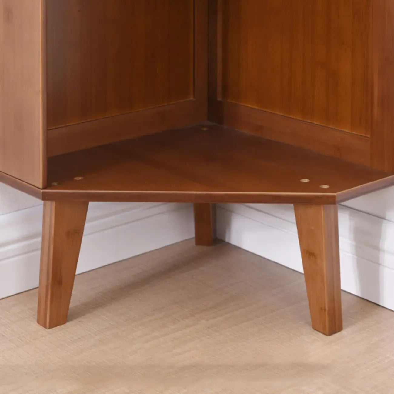 Armoire de rangement d'angle moderne en bois brun pour la maison
