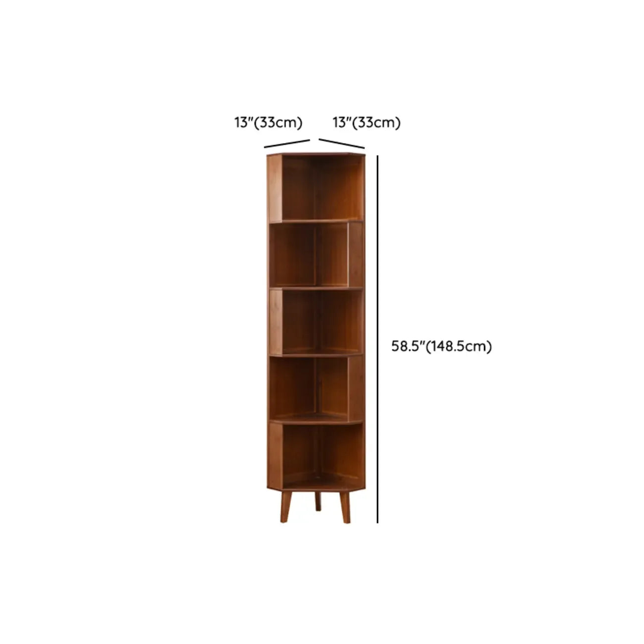 Armoire de rangement d'angle moderne en bois brun pour la maison