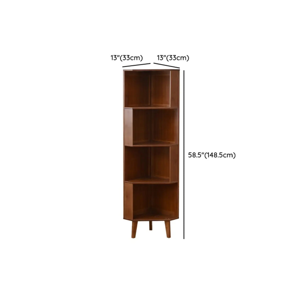 Armoire de rangement d'angle moderne en bois brun pour la maison