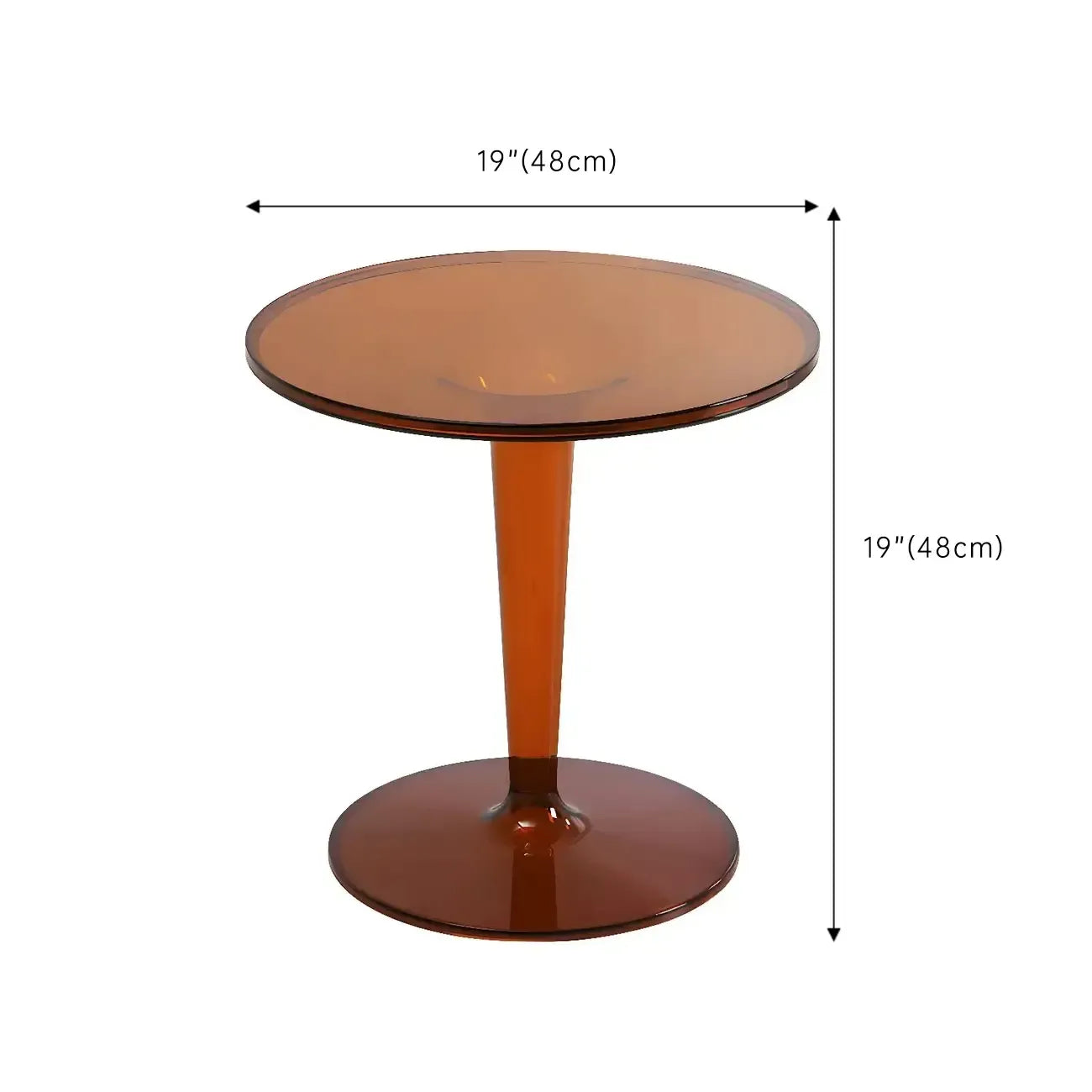 Table d'appoint ronde minimaliste en acrylique blanc pour salon