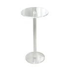 Tables de bar rondes modernes en acrylique transparent sur pied
