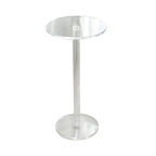 Tables de bar rondes modernes en acrylique transparent sur pied