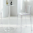 Tables de bar rondes modernes en acrylique transparent sur pied