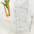 Tables de bar rondes modernes en acrylique transparent sur pied