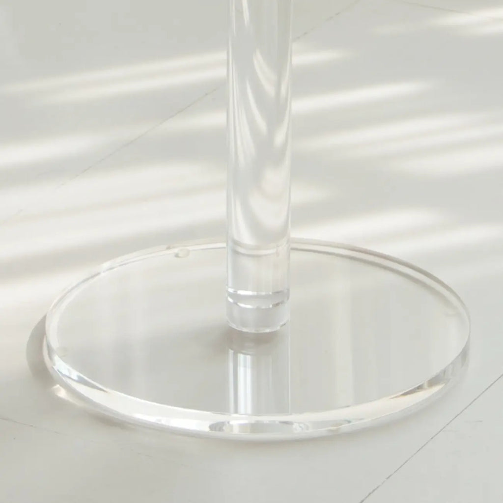 Tables de bar rondes modernes en acrylique transparent sur pied