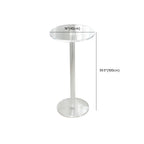Tables de bar rondes modernes en acrylique transparent sur pied