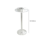 Tables de bar rondes modernes en acrylique transparent sur pied