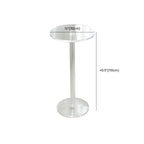 Tables de bar rondes modernes en acrylique transparent sur pied