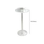 Tables de bar rondes modernes en acrylique transparent sur pied