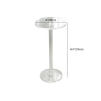Tables de bar rondes modernes en acrylique transparent sur pied