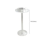 Tables de bar rondes modernes en acrylique transparent sur pied